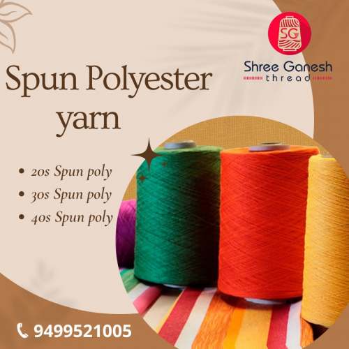 Spun polyester dyed yarn 