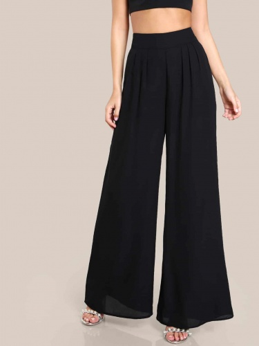 Black Rayon Palazzo