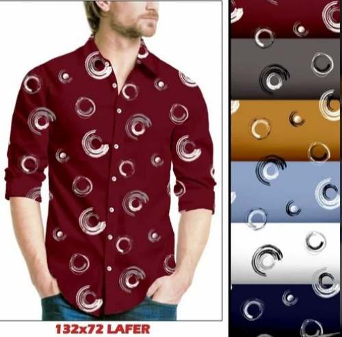 58 Width Printed Laffer shirting Fabric 