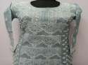 Hand Embroidered Lucknow Chikankari Cotton Kurti  thumb 3