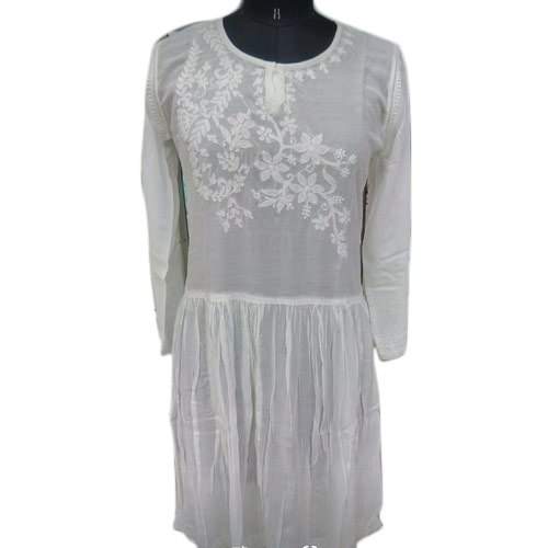 Ladies Lucknowi Georgette Chikan Kurti