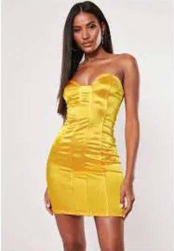 Fancy Yellow One Piece Western Dress by Raj Jeans Collection