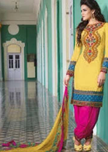 Trendy Patiala Fancy Dress Material  by Raj Jeans Collection