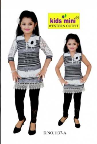 Black And White Kurti For Kids by Kids Mini Clothing Co.