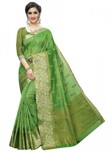 Buy Silk Land Kanchipuram Cotton Sari At Wholesale by Silk Land