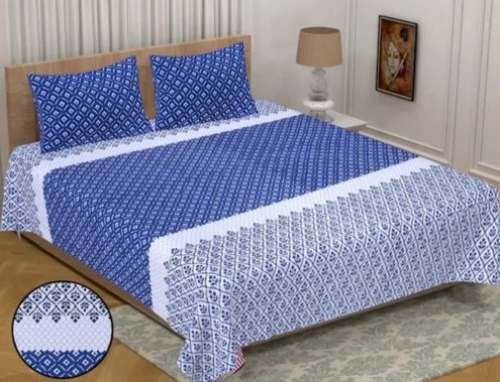 Indigo Hand Block Printed Bed Sheet