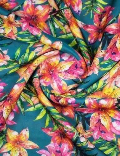 52 Inches Digital Printed Polyester Fabric  by Harsh Prints