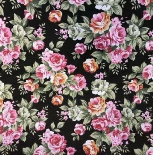 Designer Polyester Stretchable Fabric  by Harsh Prints