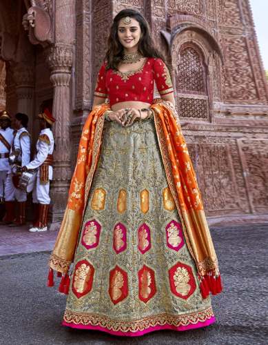 Fancy Desi Butik Banarasi Lehenga Choli