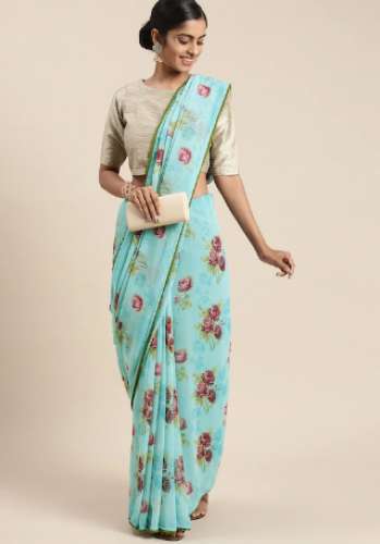 Online Seller Of Triveni Brand Floral Saree by Triveni Saree