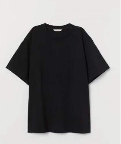 Black Plain Mens Oversize T shirt 