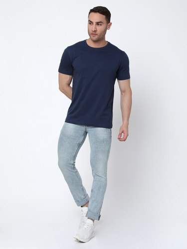 half Sleeve Round Neck T-Shirt by Behariji Enterprises