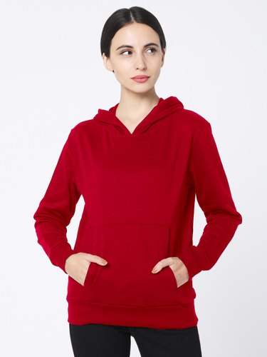Ladies Red Winter Hoodie