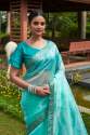 Exclusive Organza Plain saree With Lace Border thumb 4