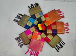 Fancy Soft Lichi Silk Saree by Shree Siddhivinayak