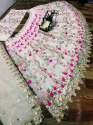 White Georgette Sequence work Lehenga  thumb 2