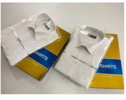 Mens Ready-made White Cotton Shirt
