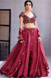 Buy Red Customized Lehenga By Aynaa Brand