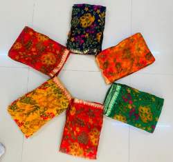 fancy floral saree with blouse