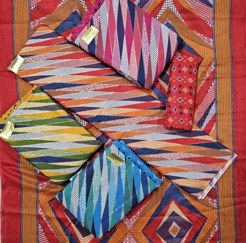 4 Color Cotton Dress Material Sansung Suit Set by Geet Gauri Fashion 