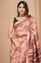 Ajark printed Maheshwari border silk saree thumb 4