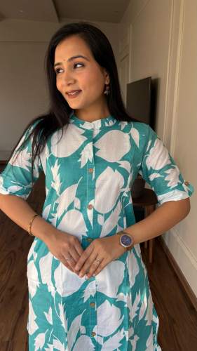 Aline kurti with pocket with plazo set