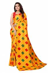 ART SILK FOIL PRINT SAREE