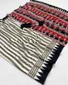 Beautiful Designer Ajrakh Print Saree With Streps Designe thumb 3