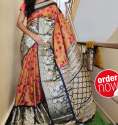 Beautiful digital prints Marathi Style Dola cotton silk sarees