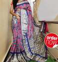 Beautiful digital prints Marathi Style Dola cotton silk sarees thumb 4
