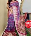 Beautiful digital prints Marathi Style Dola cotton silk sarees thumb 5
