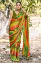 Brasso Lehriya Print Saree with Swarovski Work  thumb 2