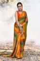 Brasso Lehriya Print Saree with Swarovski Work  thumb 4