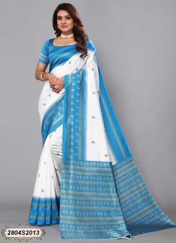Casual Wear Lichi Silk Saree at Low range 