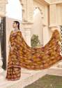 Chiffon Bandhani Printed Foil Printed saree thumb 8