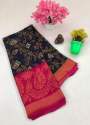 Chiffon Brasso sarees with blouse thumb 1