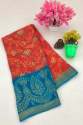 Chiffon Brasso sarees with blouse thumb 3