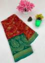 Chiffon Brasso sarees with blouse thumb 4