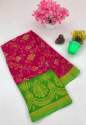Chiffon Brasso sarees with blouse thumb 5