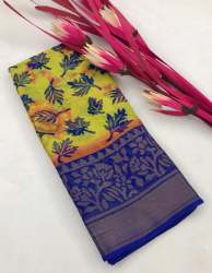 chiffon floral print saree