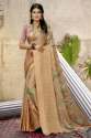Chiffon saree Foil Embellished With Swarovski Work And Brasso Design Near Borderï»¿ thumb 1