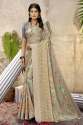 Chiffon saree Foil Embellished With Swarovski Work And Brasso Design Near Borderï»¿ thumb 2