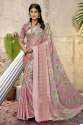 Chiffon saree Foil Embellished With Swarovski Work And Brasso Design Near Borderï»¿ thumb 3