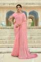 Chiffon sarees with sequence embroidery work  thumb 5