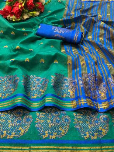 cotton jacquard designer party wear saree