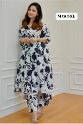 Cotton Kurti pant set Long Co ord set very comfortable 