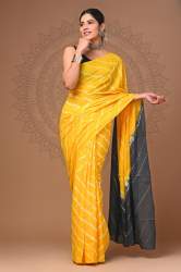 Cotton mulmul Hand block print sarees