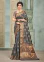 Cotton Silk Copper Zari Work Woven saree thumb 5