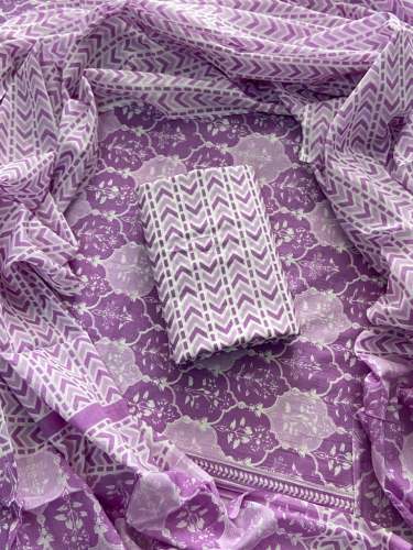 Cotton suit with soft cotton dupatta