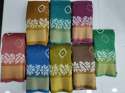 cotton zari border bandhani saree thumb 3